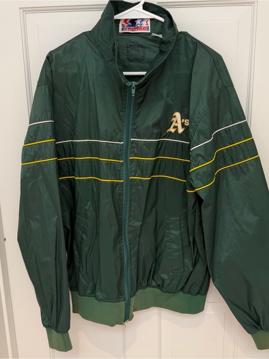 STARTER Other - Men's Oakland A's Green Windbreaker Jacket -Large